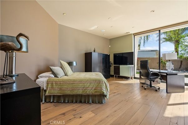 Bedroom, Home Office, Interior, Recessed Lighting, Wood Texture Flooring