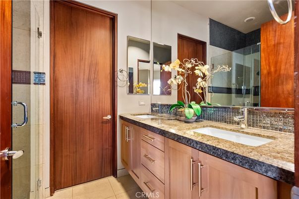 Bathroom, Dual Sink Vanities, Glass Shower, Interior