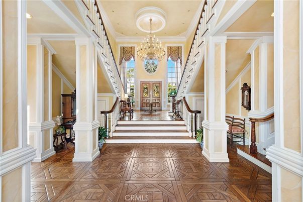 Chandelier, Interior, Recessed Lighting, Wood Texture Flooring