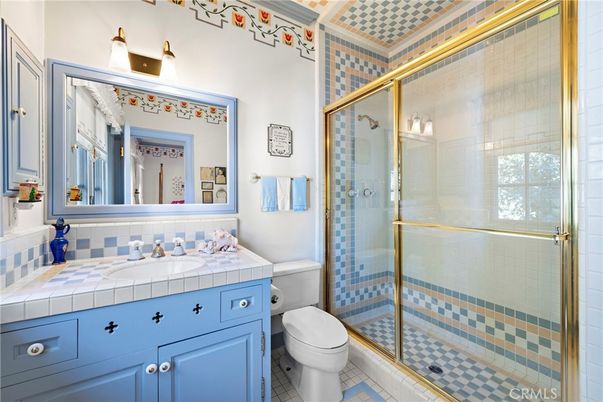 Bathroom, Glass Shower, Interior, Tile Countertops