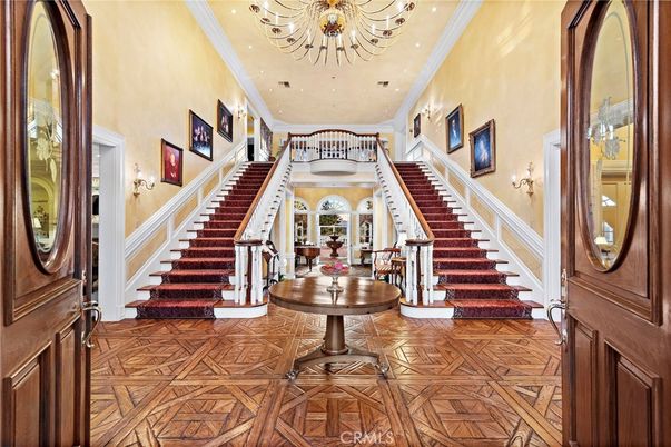 Chandelier, Interior, Recessed Lighting, Wood Texture Flooring