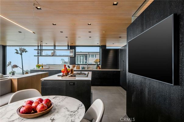 Interior, Kitchen, Pendant Lights, Recessed Lighting, Stainless Steel Appliances, Wooden Ceilings