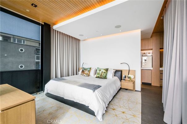 Bedroom, Interior, Recessed Lighting, Wooden Ceilings