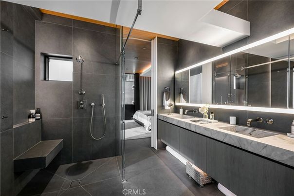 Bathroom, Dual Sink Vanities, Glass Shower, Interior
