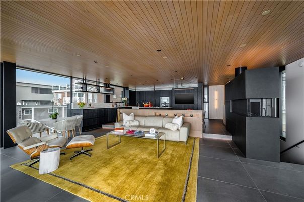 Interior, Kitchen, Living room, Pendant Lights, Recessed Lighting, Wooden Ceilings