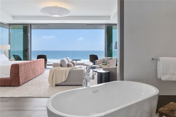 Bathroom, Bedroom, Free Standing Baths, Interior, Water, Wood Texture Flooring
