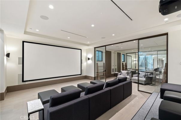 Interior, Projection Screen, Recessed Lighting, Theatre Room