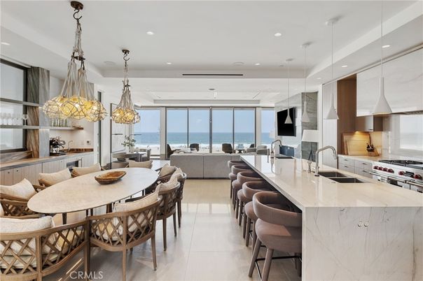 Dining room, Interior, Kitchen, Living room, Pendant Lights, Recessed Lighting, Stainless Steel Appliances, Water
