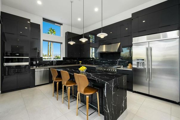 Interior, Kitchen, Pendant Lights, Recessed Lighting, Stainless Steel Appliances