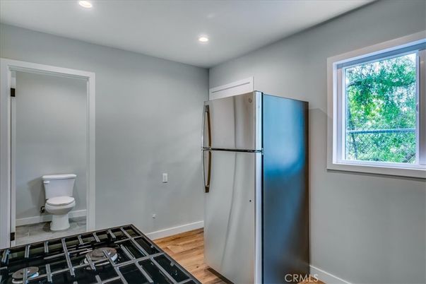 Bathroom, Interior, Recessed Lighting, Wood Texture Flooring