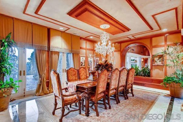 Chandelier, Dining room, Interior, Recessed Lighting