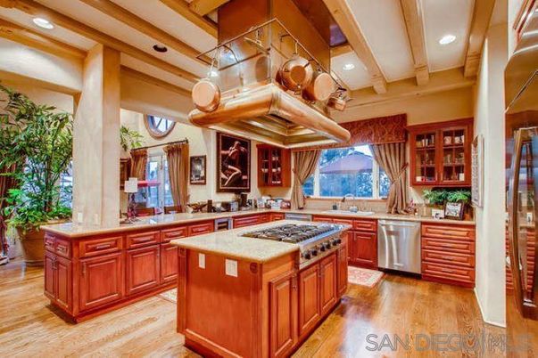 Interior, Kitchen, Recessed Lighting, Stainless Steel Appliances, Wooden Beams, Wood Texture Flooring