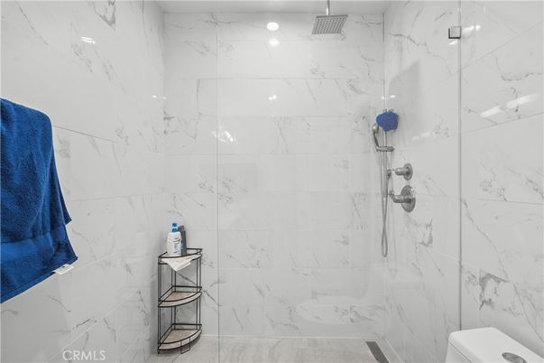Bathroom, Glass Shower, Interior, Marble Walls