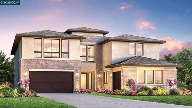 Attached, Exterior, Facade, Brick Facade, Modern