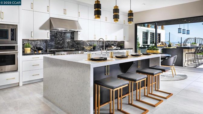 Interior, Kitchen, Pendant Lights, Recessed Lighting, Stainless Steel Appliances