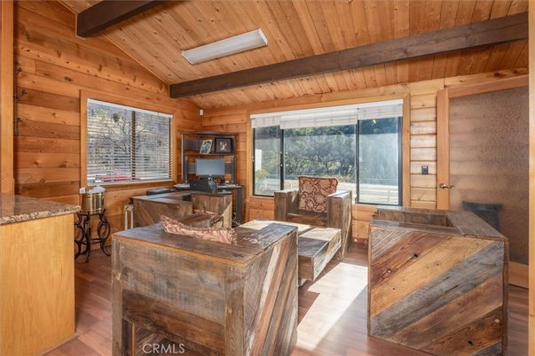 Home Office, Interior, Wooden Beams, Wooden Ceilings, Wood Texture Flooring, Wooden Walls