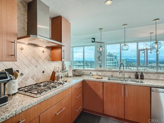 Interior, Kitchen, Pendant Lights, Recessed Lighting, Stainless Steel Appliances, Water