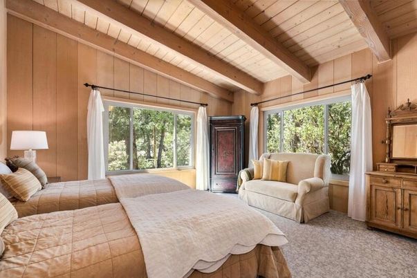 Bedroom, Interior, Wooden Beams, Wooden Ceilings, Wooden Walls