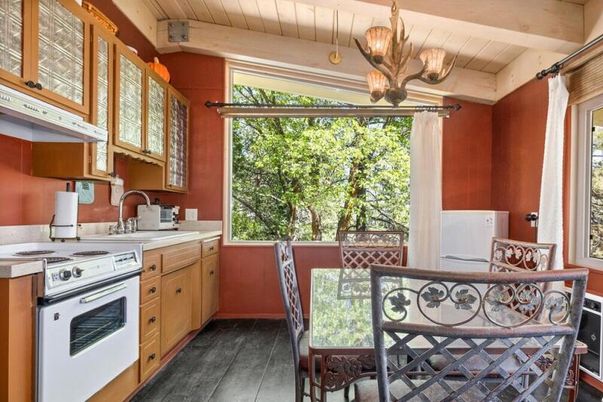 Chandelier, Dining room, Interior, Kitchen, Wooden Ceilings, Wood Texture Flooring