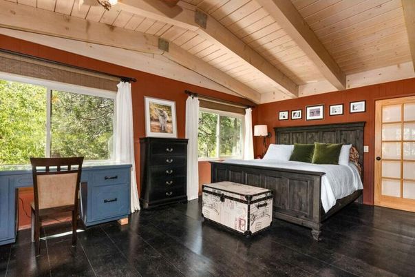 Bedroom, Interior, Wooden Beams, Wooden Ceilings, Wood Texture Flooring