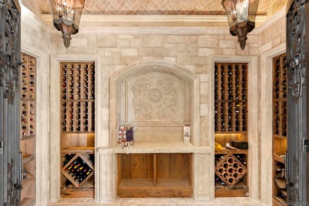Interior, Stone Walls, Wine Storage