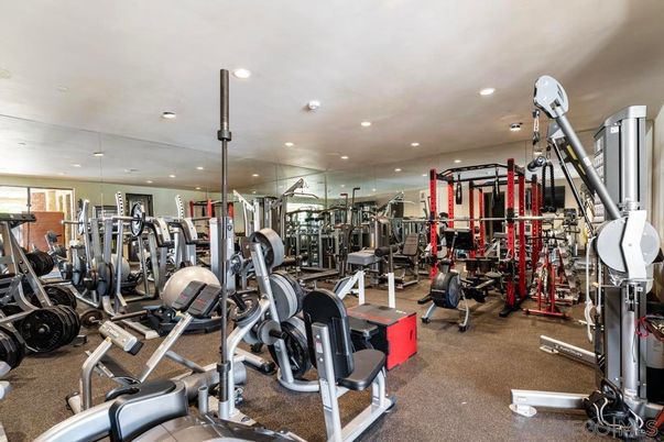 Fitness Equipment, Gym, Interior, Recessed Lighting