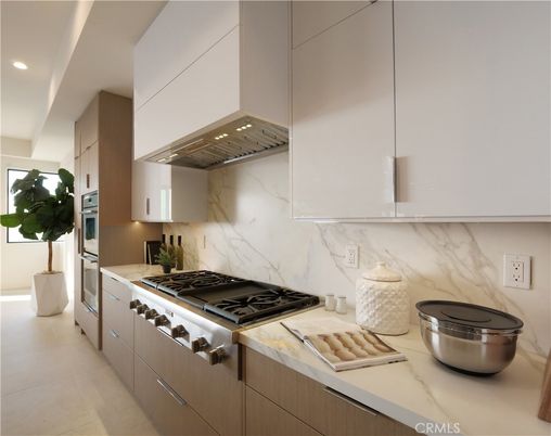 Interior, Kitchen, Marble Walls, Recessed Lighting