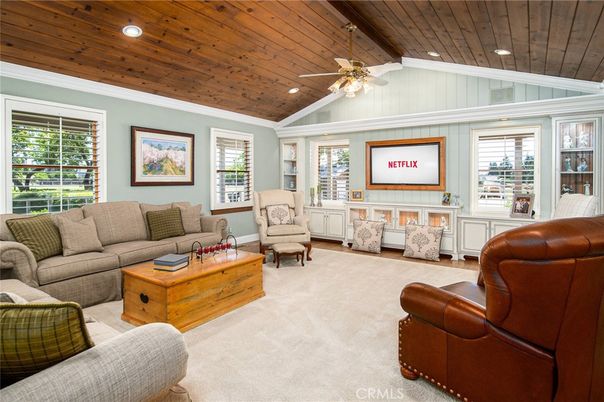 Interior, Living room, Recessed Lighting, Wooden Ceilings