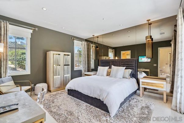 Bedroom, Interior, Pendant Lights, Recessed Lighting