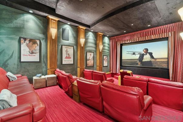 Home Theatre Room, Interior, Projection Screen, Recessed Lighting, Theatre Room