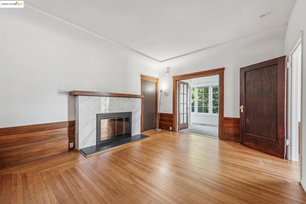 Empty room, Fireplace, Interior, Wood Texture Flooring
