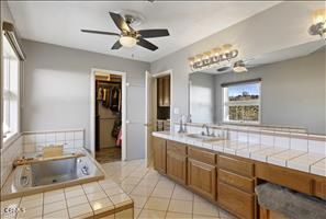 Bathroom, Dual Sink Vanities, Interior, Tile Countertops