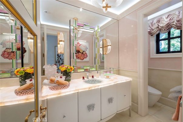 Bathroom, Dual Sink Vanities, Glass Shower, Interior, Recessed Lighting, Tile Countertops
