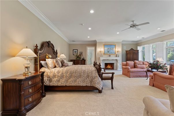 Bedroom, Fireplace, Interior, Living room, Recessed Lighting