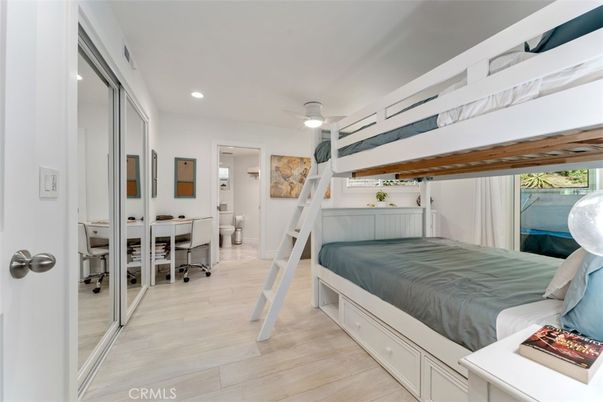 Bedroom, Home Office, Interior, Recessed Lighting, Wood Texture Flooring