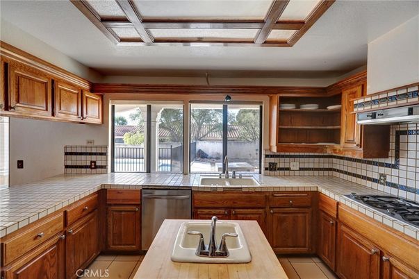 Interior, Kitchen, Stainless Steel Appliances, Tile Countertops