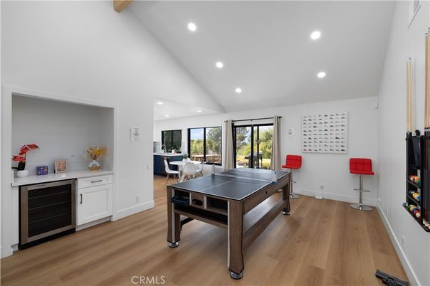Game Room, Interior, Recessed Lighting, Wood Texture Flooring