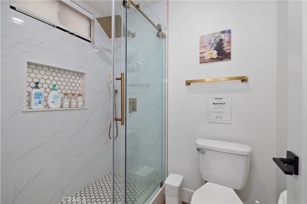Bathroom, Glass Shower, Interior, Marble Walls