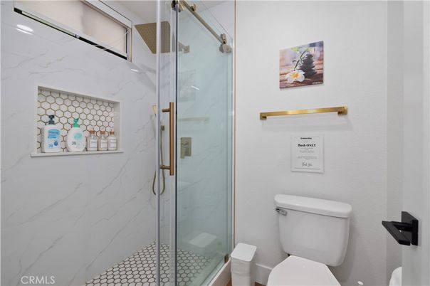 Bathroom, Glass Shower, Interior, Marble Walls