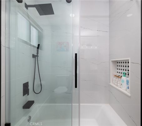 Bathroom, Glass Shower, Interior, Marble Walls