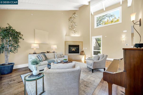 Fireplace, Interior, Living room, Piano, Wood Texture Flooring