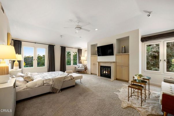 Bedroom, Fireplace, Interior, Recessed Lighting
