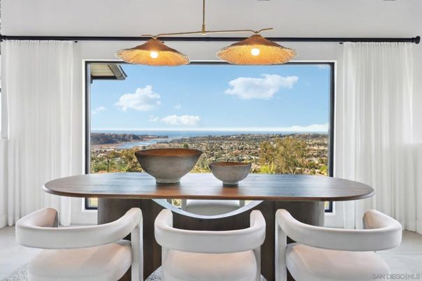Dining room, Interior, Pendant Lights, Water
