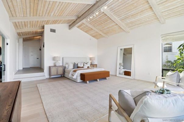 Bedroom, Interior, Wooden Beams, Wooden Ceilings, Wood Texture Flooring