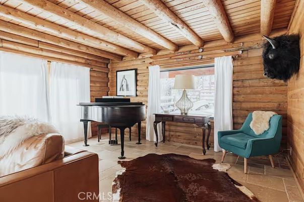 Interior, Piano, Wooden Beams, Wooden Ceilings, Wooden Walls