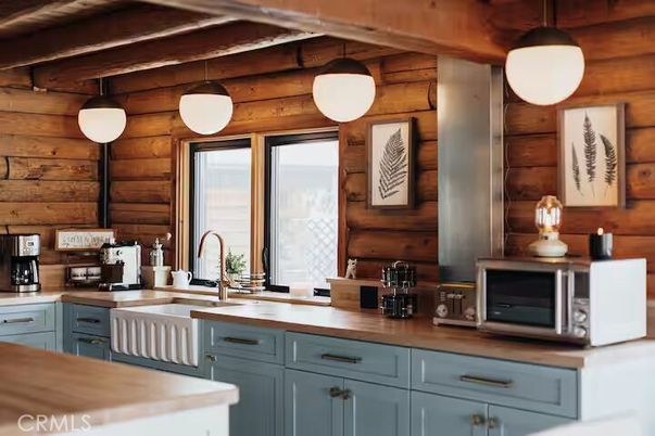 Interior, Kitchen, Pendant Lights, Wooden Beams, Wooden Ceilings, Wooden Walls