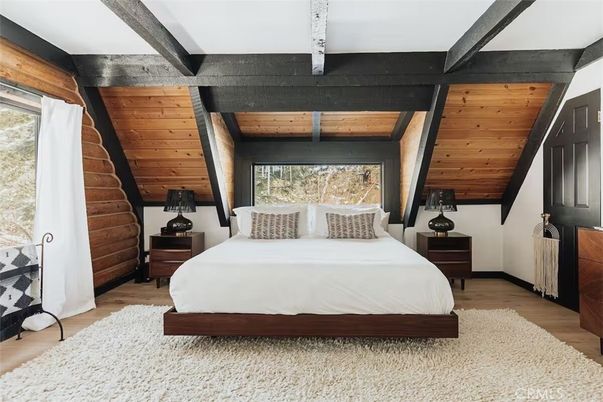 Bedroom, Interior, Wood Texture Flooring, Wooden Walls