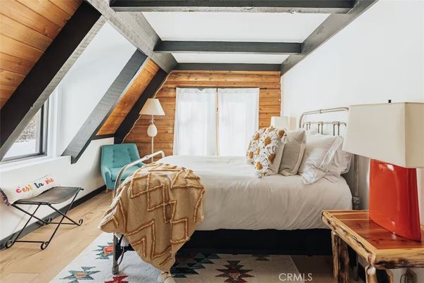 Bedroom, Interior, Wood Texture Flooring, Wooden Walls
