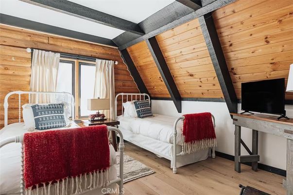Bedroom, Interior, Wood Texture Flooring, Wooden Walls