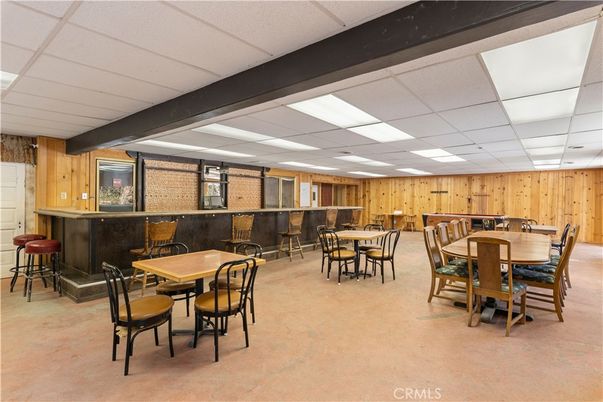 Dining room, Interior, Recessed Lighting, Wooden Walls